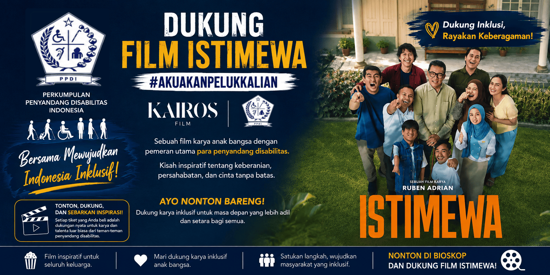 banner dukungan nobar film Istimewa